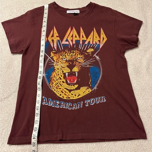 Daydreamer Def Leppard American Tour Band Short Sleeve Tee Shirt 80s Rock - Picture 8 of 15